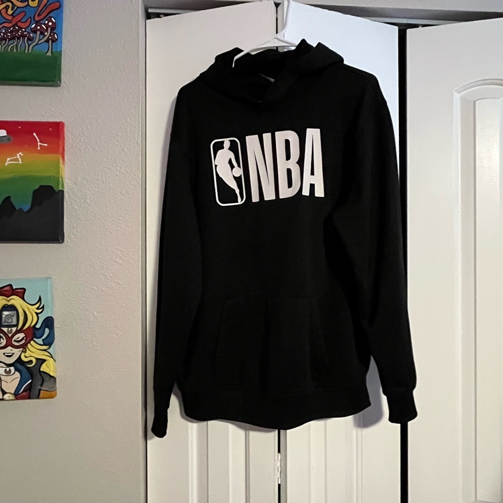 NBA Black Hoodie with White Logo